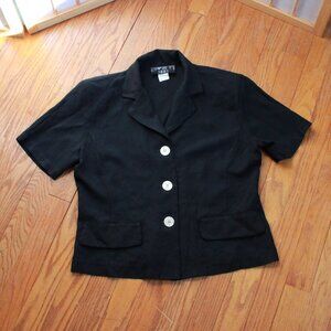 1601 Petite Short Sleeve Blazer Jacket